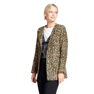 Who What Wear Cheetah Animal Print Blazer S